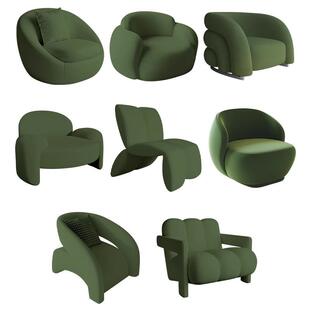 单人62沙发椅客厅卧室懒人沙发办洽公设休息区计谈师款网红创意单