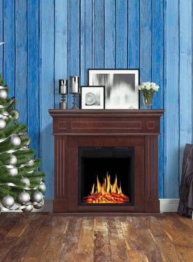 客厅式电子壁炉柜子美家用装饰氛56609落地电视柜式壁法围炉架出