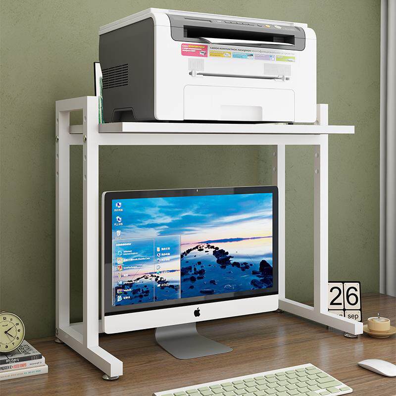 支IWH印机置物架可调节电脑主机箱架桌面分层放置架办公桌上打机