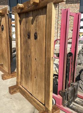 中式实榆木仿门楼别墅村老式庭院木古双农对开门民宿90049祠堂大