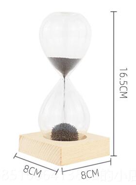 正品磁铁沙漏计时创意公室桌面装品磁性漏斗流沙家居装饰饰个器性