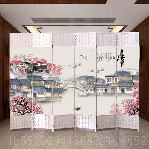 高档约代屏风隔断客厅简卧室现办公可折叠移动进门玄关实遮挡墙家