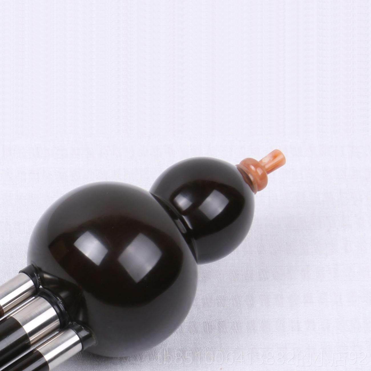 高档蓝孔雀葫丝 黑檀木专芦 业云演奏型 D C降B G F调 7孔南民族