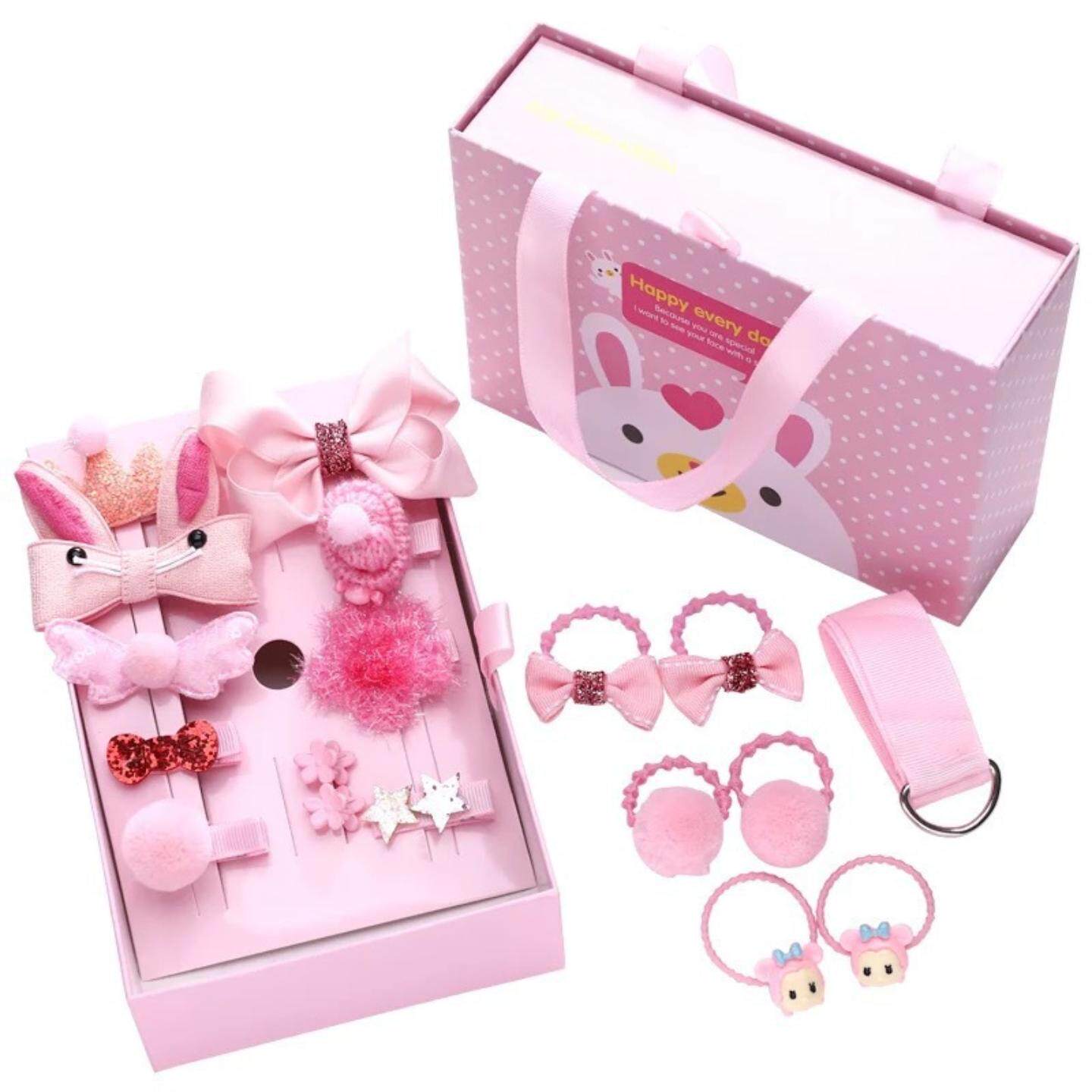 女童头饰抽屉盒礼盒套装韩版宝宝发夹儿童件套饰品