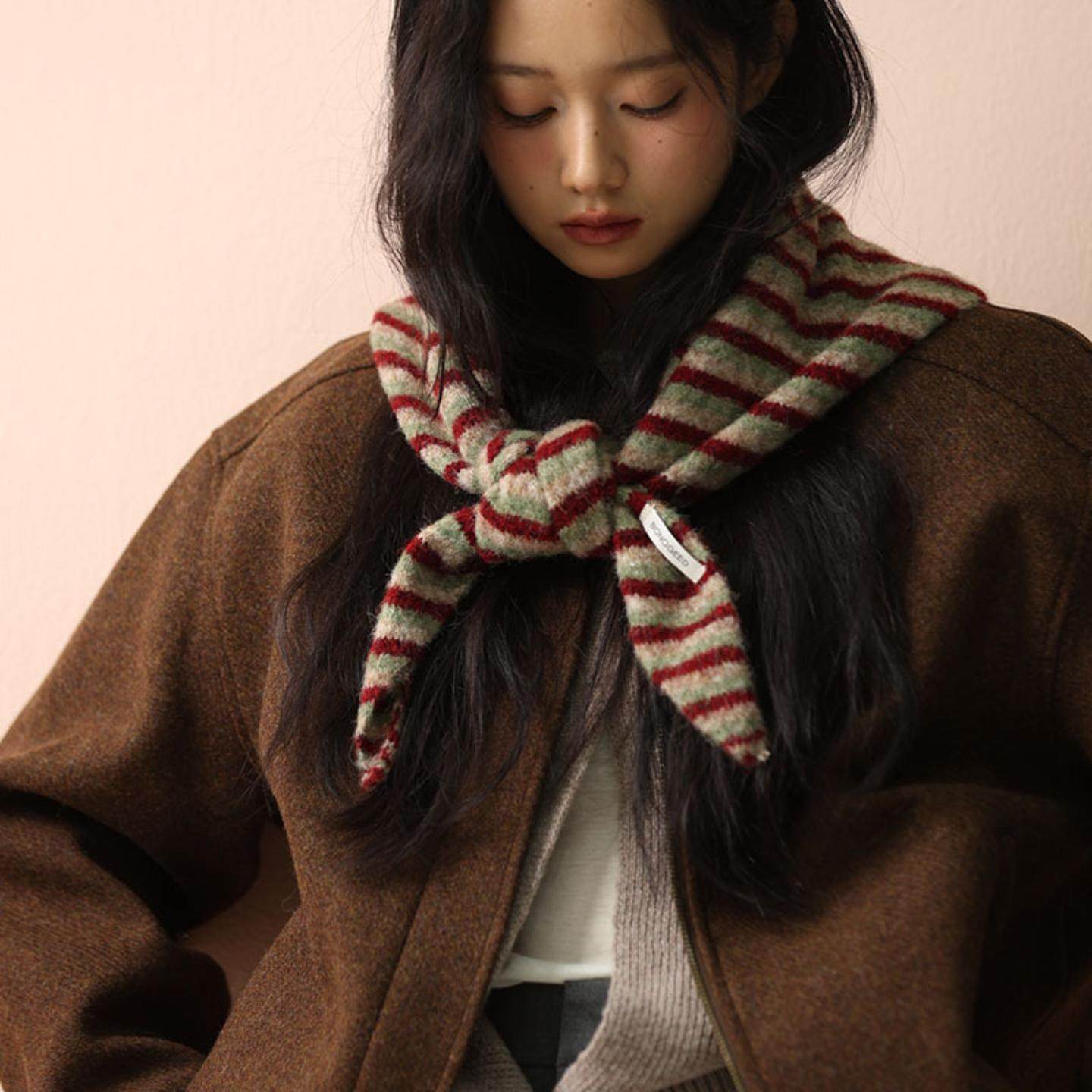 羊驼毛混纺保暖围脖女冬