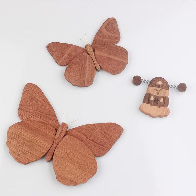 实木蝴蝶木质立体墙面装饰遮丑客厅玄关墙壁冰箱贴原木风简约复古,家居饰品,壁饰,淘宝优惠券,粉丝福利购,淘宝优惠卷