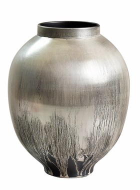 新中式现代轻奢中古宋代美学侘寂风陶瓷摆件花器扫银售楼处样板间