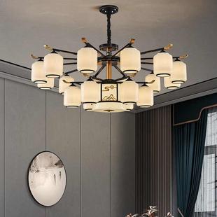 新中式 客厅灯吊灯大气家用主卧房间灯禅意复古别墅餐厅饭店包厢灯