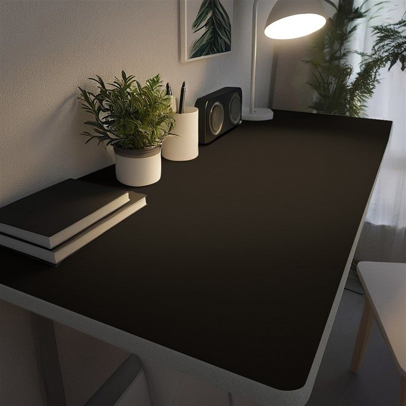 黑色桌垫电脑垫电竞桌布鼠标垫超大定制游戏工作台皮革桌面保护垫