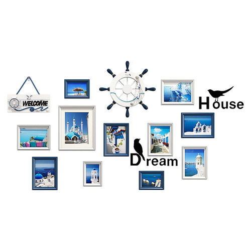 照片墙相框挂墙装饰免打孔家庭客厅小相册组合创意儿童轻奢相片墙