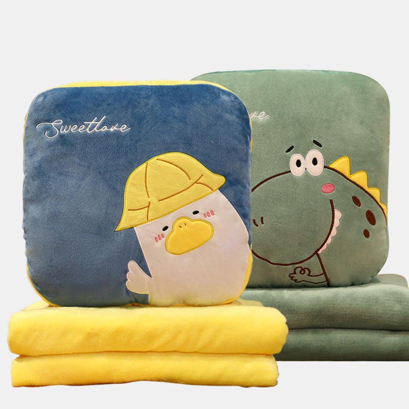 可爱办公室抱枕被子两用多功能车载三合一午休折叠毯子午睡神器冬,居家布艺,抱枕被,淘宝优惠券,粉丝福利购,淘宝优惠卷