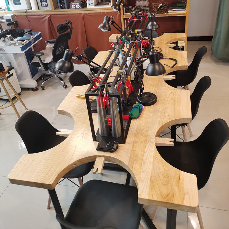 金工桌8人打金桌打金台靠墙首饰加工桌银饰工作台 5人金工台定制