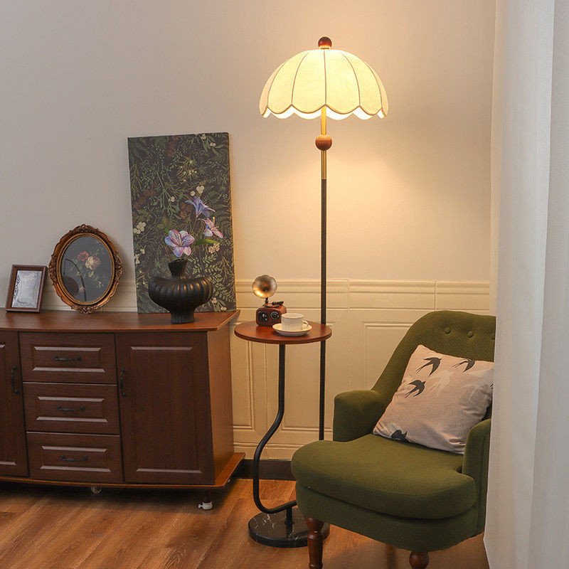 落地式台灯宋式美学落地灯卧室法式客厅寂侘风艺术氛中古新疆包邮