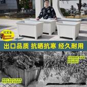 加深花家庭阳台种菜植箱F978JMTS楼顶种箱长方花形箱大号户外塑料