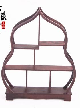 鸡木木茶具架博古翅架摆件小红木实多宝格阁紫砂KVO壶架子奇石底