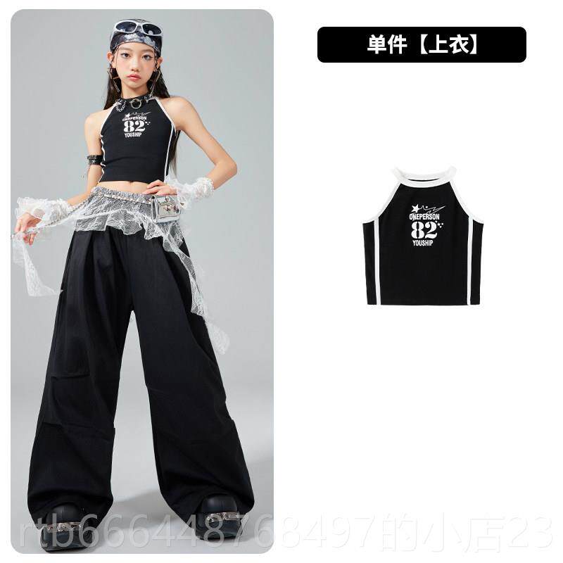 高档爵士舞女童服舞装街舞儿夏装小学生新款蹈服潮嘻哈童演出服表