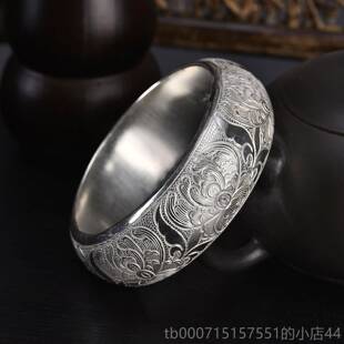 正品银手镯宽2025面新款款宽版时年尚999纯银女年轻手工个性定制