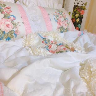 正品 esignJulieett韩国定制普罗旺斯l立体玫瑰花全D棉床上用品四