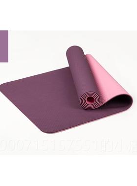 高档ttype双色瑜伽垫6毫无米加长身垫环保臭防滑瑜伽垫健仰型卧起