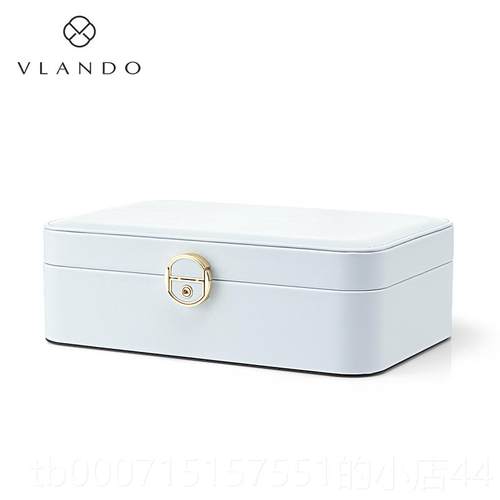 正品VLANDO唯兰朵2025年新款首金盒高精致黄珠宝收纳盒档带锁女饰