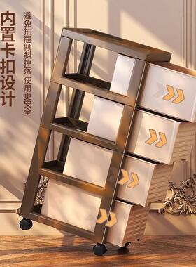 中风零食小推车置物架落地家古用客厅可室移卧动储物NA74A收纳柜