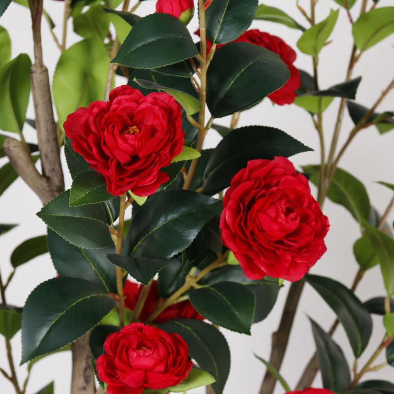 现货真绿植山茶家花树型居客厅落地大装饰仿假53454215花仿生植物