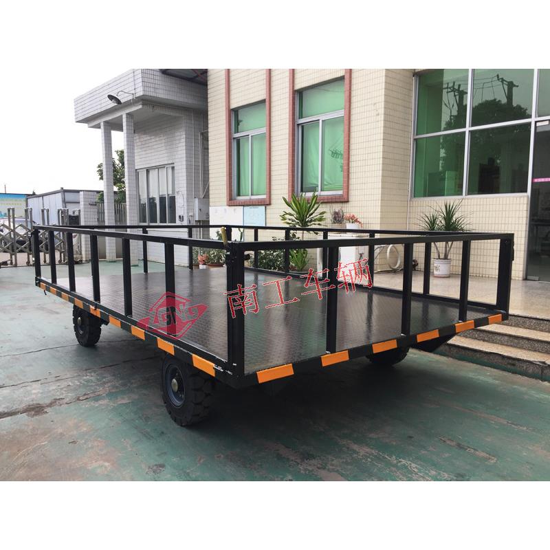 无动力叉车牵引6吨护栏全型平拖板拖车NGTT06F-车黑色挂直销