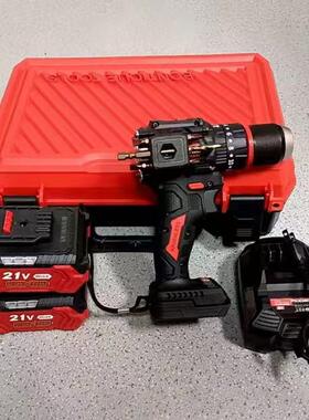 御家4用动无刷龙锂电多功能电冲击钻带敲击62418功能实用电钻21V*