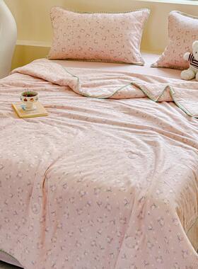 A类全棉双JSN-XB20层纱大豆纤维夏凉被被四件2025新款季学生宿套