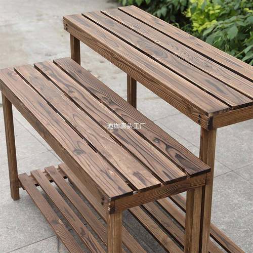 花架置物架实木户化萝阶梯多碳层阳台落22地防腐木室内外绿花盆架