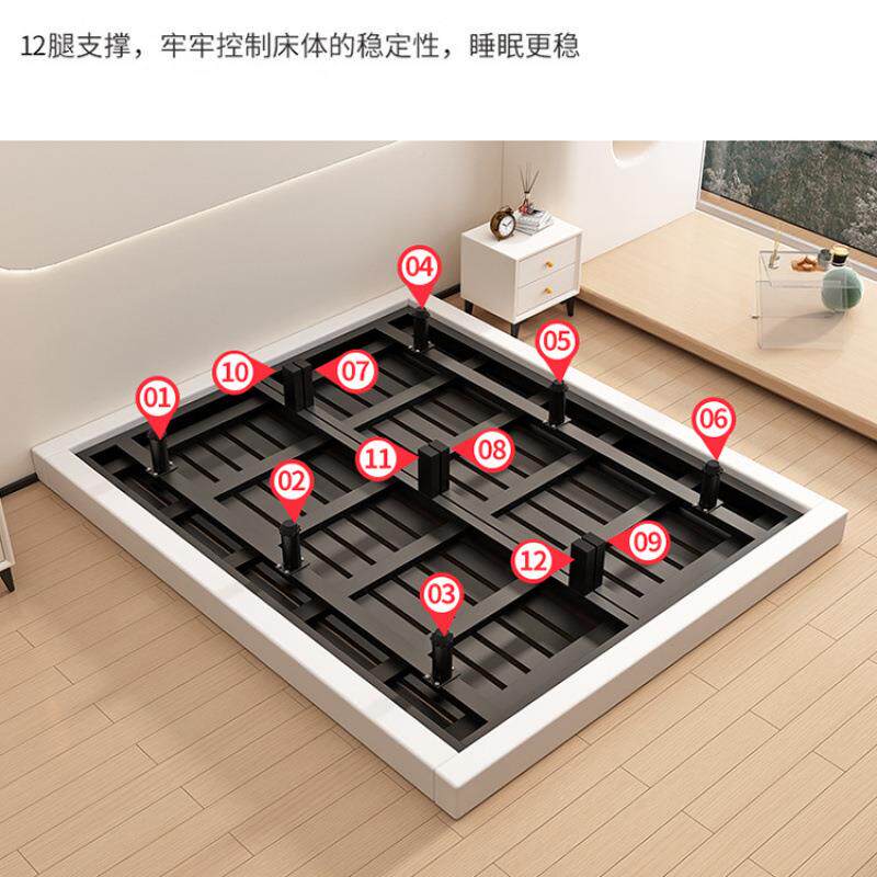 悬浮铁艺床床出租屋1.8双小人钢架户型家用卧室1米1详情床.5米网