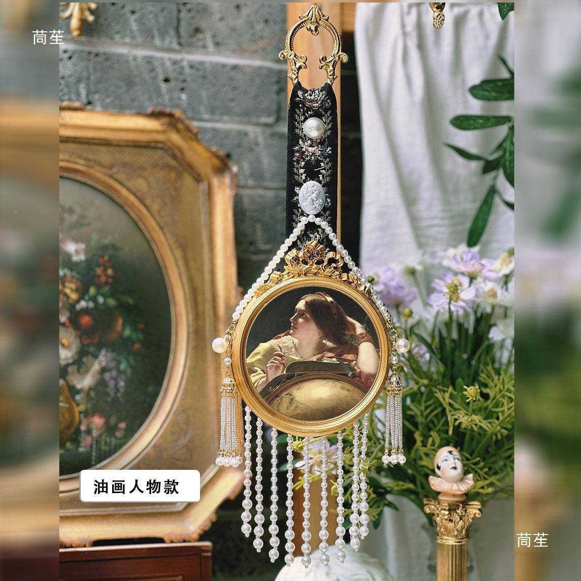古珍拼珠鎏tj#%fg%$金蝴蝶结装挂件黄挂扣中复饰古装饰画沙发挂画