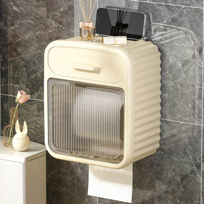 卫生间厕纸盒厕所纸巾盒抽纸盒卫生纸置物架卷纸防水壁挂式免打孔