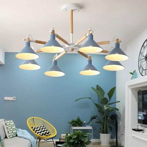 北欧创意时尚客厅铁艺吊灯简约现代餐厅书房卧室设计师马卡龙灯具