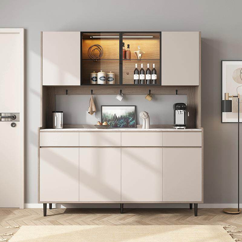 木月餐边柜现代简约隔断玄关柜客餐厅置物柜橱柜玻璃门碗柜收纳柜