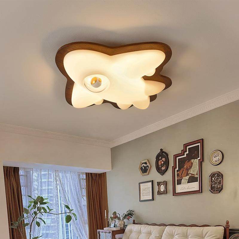 全光谱吸顶灯儿童房灯创意飞机花朵卧室灯饰新中式阳台书房灯具