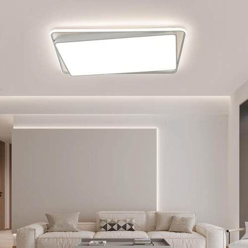 长方形吸顶灯led超亮北欧大厅灯饰现代简约超薄2023年新款客厅灯