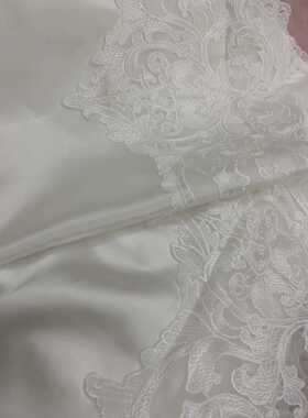 正品高端1密20支高精长绒棉蕾丝边烫钻公主纯棉灰色轻奢四风件花