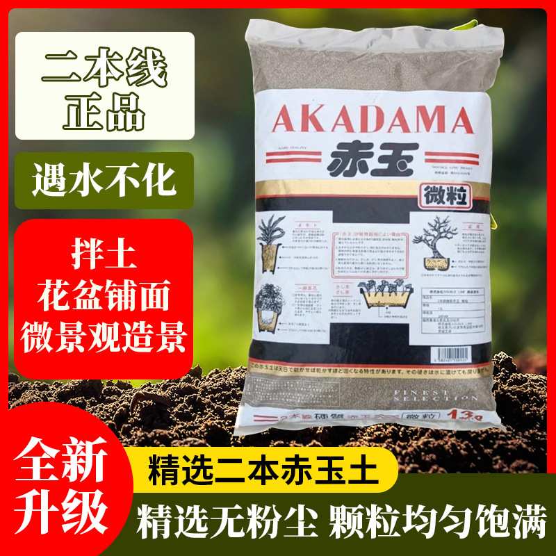赤玉土二本线硬质适合种植兰花多肉杜鹃蓝莓铺面垫底混土赤玉土