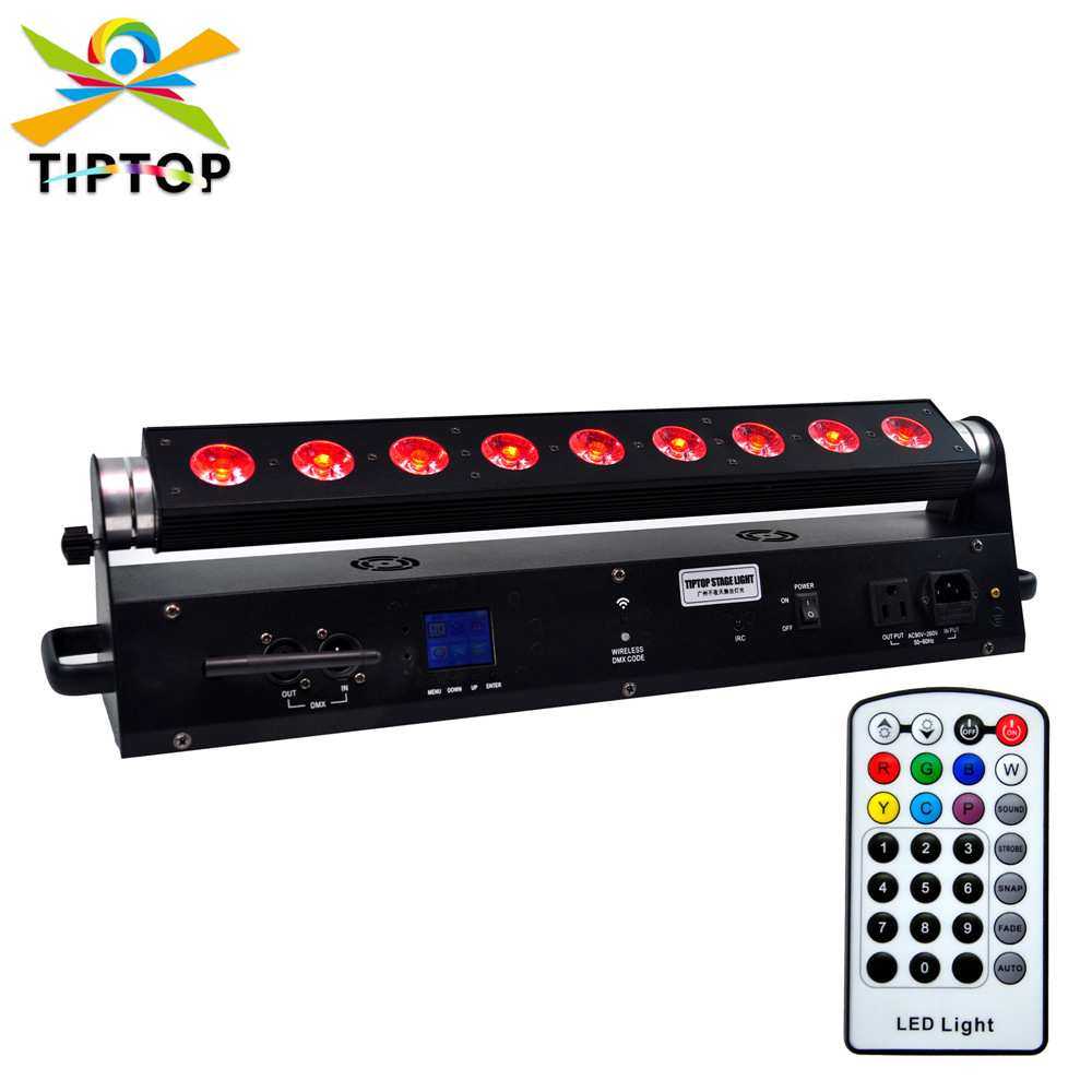 LED洗墙灯  9颗18瓦RGBWAP添鑫灯珠 2.4G锂电池无线遥控舞台灯