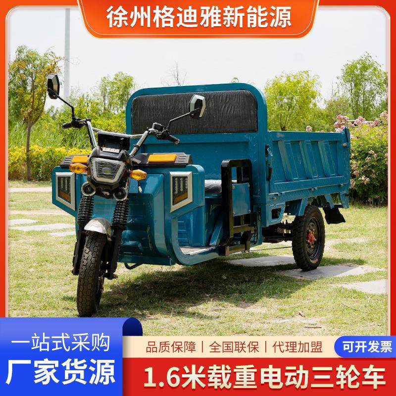 电动车1.6米旱马2号家用电动三轮车农用载重电瓶车裸车价