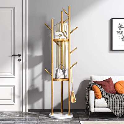 轻奢衣帽架树杈款客厅卧室落地挂衣架家用衣架置物架阳台衣帽架