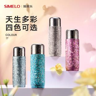 SIMELO印象京都欧珀金纯钛鲜萃焖茶杯450ml臻享版茶水分离保温杯