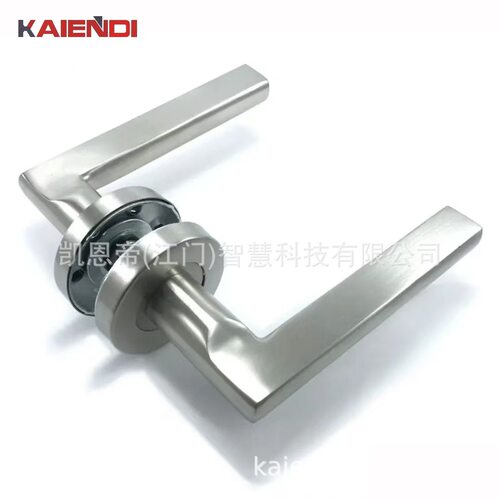 凯恩帝KAIENDI不锈钢防火门把手双弯门拉手通用型门把手分体门锁