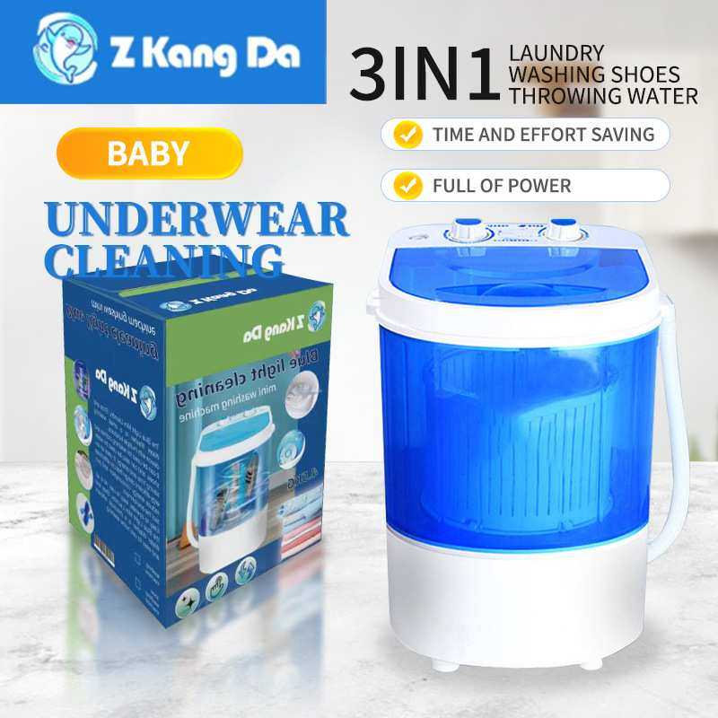 跨境多功能迷你洗衣机小型半自动波轮洗脱一体家用洗鞋机神器