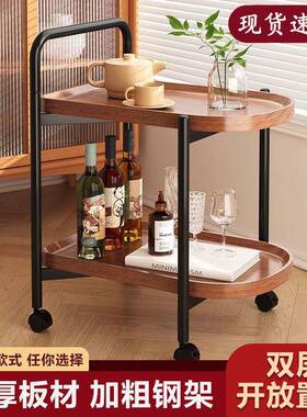 可移动边小茶小推车架客厅沙发几迷你桌子CPY置物带轮风餐几车直