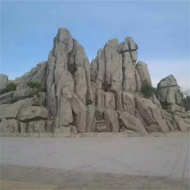 型假山流水喷泉摆件花园庭院别酒店瀑布墅鱼池假大天168山制作然