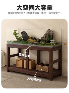 鱼缸承重架子实木0底座客厅家用溪支架流落地224新缸ZEN款置物架