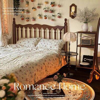 复古温实木床复古风法式床现代约人床中IXL古简风田双园风床莎床