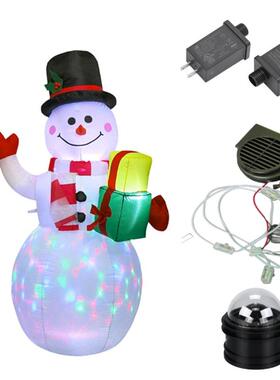 现984货圣诞圣树雪充气圣诞节诞帽气模LED发光圣诞老人人装饰品